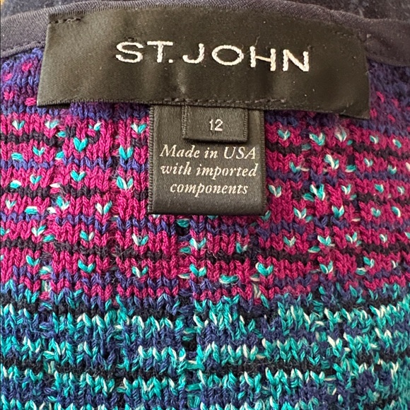 St. John Multicolor Knit Cardigan 12 - Picture 11 of 11